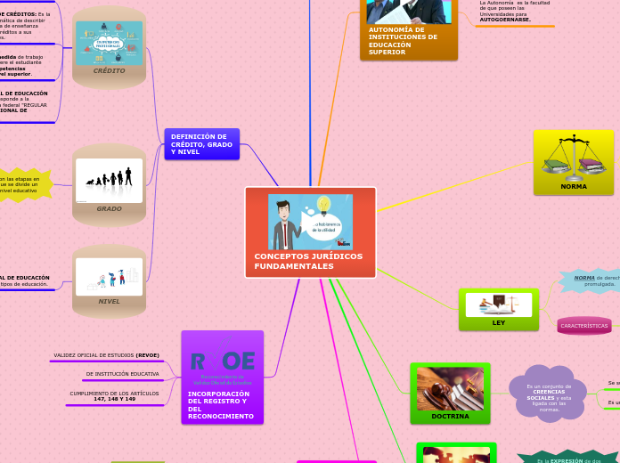 CONCEPTOS JURÍDICOS FUNDAMENTALES Mind Map