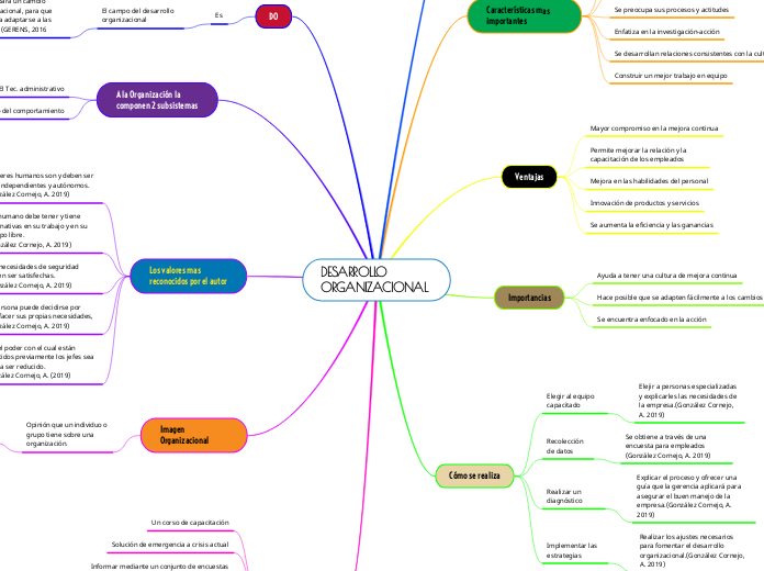 DESARROLLO ORGANIZACIONAL - Mind Map
