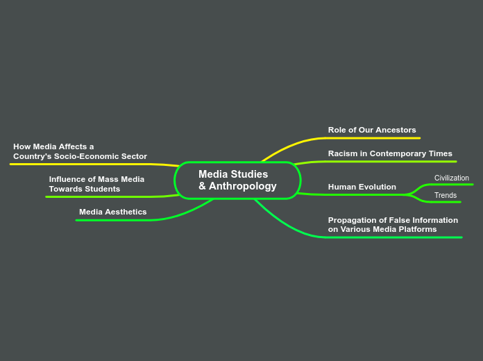 Media Studies & Anthrop...- Mappa Mentale - Schema