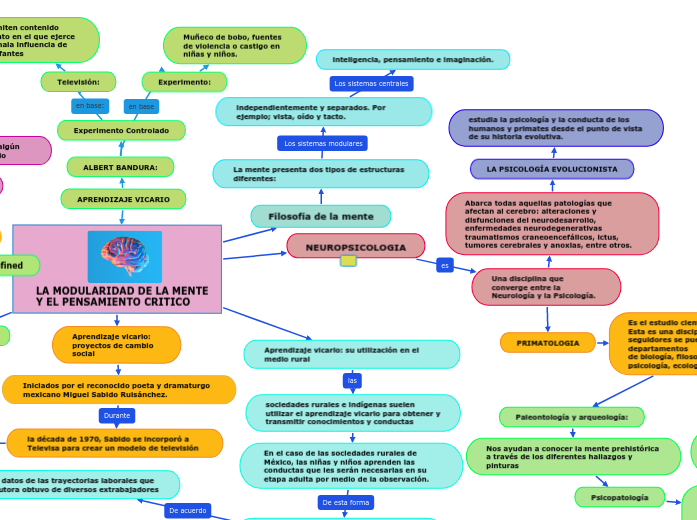 Filosofía de la mente Mind Map