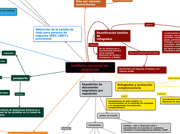 Instituto Nacional De Migracion Mapa Mental