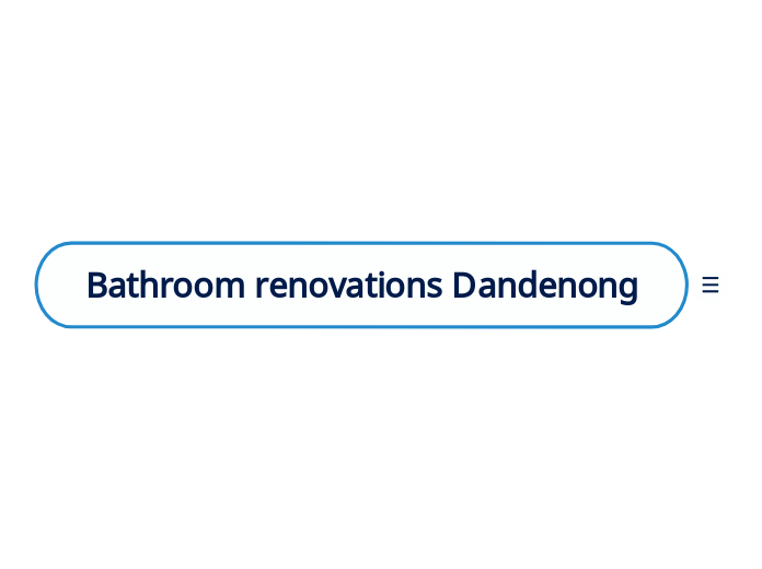 Bathroom renovations Dandenong Mindmap Voorbeeld