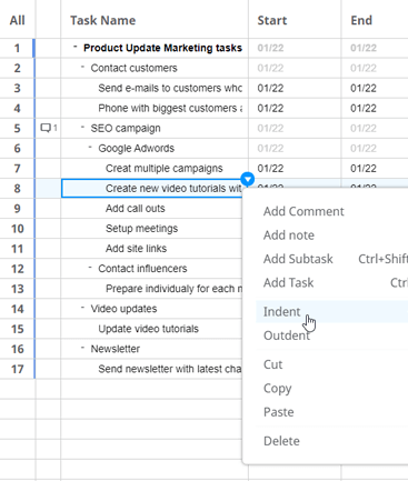 logiciel de diagramme de Gantt en ligne